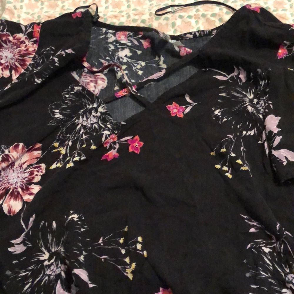 A dressy short-sleeved crop top